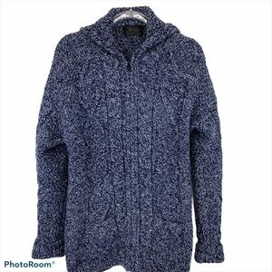 Otavalo Native American Wool ZipUp Hooded Cardigan